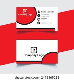 Business card design template. Corporate and professional business card template design, unique business card.