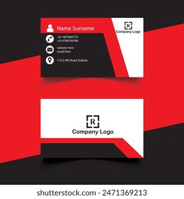 Business card design template. Corporate and professional business card template design, unique business card.