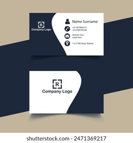Business card design template. Corporate and professional business card template design, unique business card.