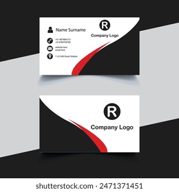 Business card design template. Corporate and professional business card template design, unique business card.