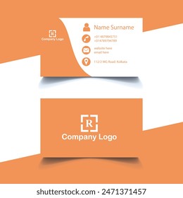 Business card design template. Corporate and professional business card template design, unique business card.