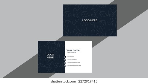 Business card design template, Creative business card template, Modern Visiting card design.