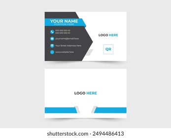 Business card design template . Creative and modern business card template.