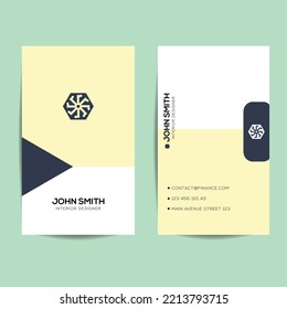 Business Card Design Template. Double Sided Business Card Modern And Clean Style. Print Ready Vector Illustration.