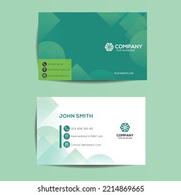 Business Card Design Template. Double Sided Business Card Modern And Clean Style. Print Ready Vector Illustration.