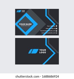 Business card design template editable blue minimalist business card design light blue elegan business card