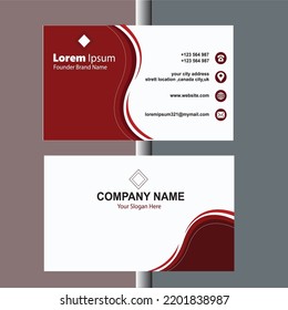 Business Card Design Template With Front and Back Side