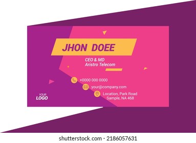 Business Card Design Template Fully Editable