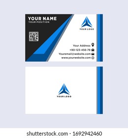 Business card design template modern business card design blue and black business card design minimalist