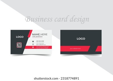 Business card design template, Modern Creative And Clean Design, visit cards with color variation