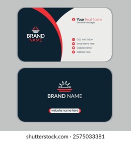 Business card design template, Modern and Professional business card template, visiting card, business Id card template