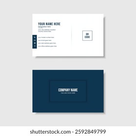 Business card design template, modern simple professional minimalist visiting card design template
