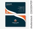 business card design orange
