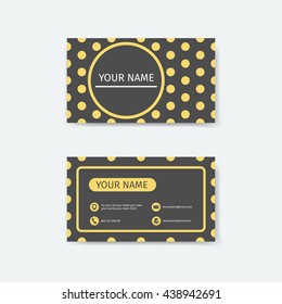 business card design template polka dots concepts