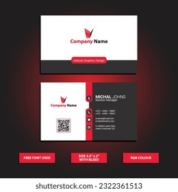 Business Card Design Template - Print Ready File. Elegant Business Card.