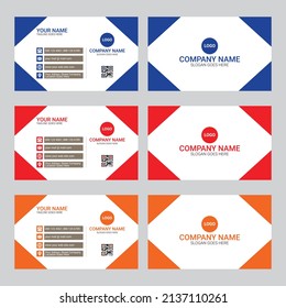Business Card Design Template - Professional Business Card - Luxury Business Card Design - Vector Illustration 