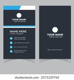 Business card design template professional corporate business card visiting card elegant design 
