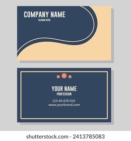 Business card design template. Simple business card vector template. Corporate identity