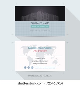 Business card design template, The style is simple, also modern and elegant and it can be suitable for company name, It's fully layered and editable, Easy to customize it to fit your needs