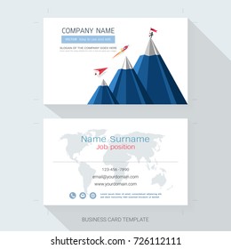 Business card design template, The style is simple, also modern and elegant and it can be suitable for company name, It's fully layered and editable, Easy to customize it to fit your needs