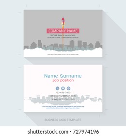 Business card design template, The style is simple, also modern and elegant and it can be suitable for company name, It's fully layered and editable, Easy to customize it to fit your needs