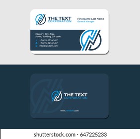 business card design template with a thunderstorm