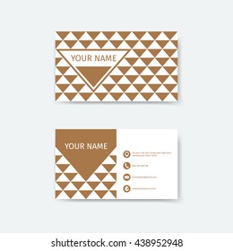 business card design template  triangle concepts