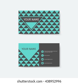 business card design template  triangle concepts