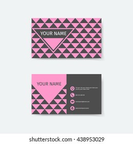 business card design template  triangle concepts