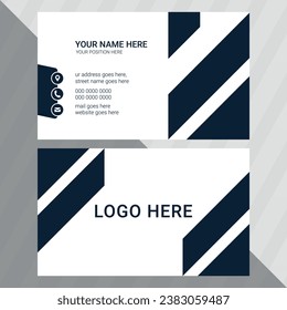 Plantilla de diseño de tarjetas de visita, Resumen único, diseño creativo de tarjetas de empresa, diseño de tarjetas de visita con forma geométrica simple, diseño moderno de tarjetas de visita.