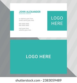Plantilla de diseño de tarjetas de visita, Resumen único, diseño creativo de tarjetas de empresa, diseño de tarjetas de visita con forma geométrica simple, diseño moderno de tarjetas de visita.