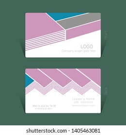 Business card design template, Vector illustration concept