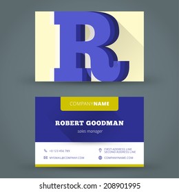 Business card design template vector background 