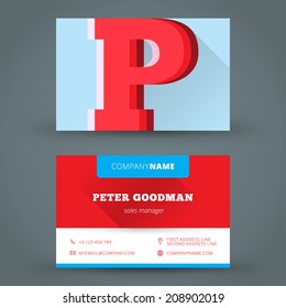 Business card design template vector background 