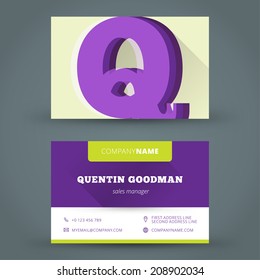 Business card design template vector background 