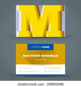 Business card design template vector background 