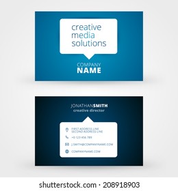 Business card design template vector background 