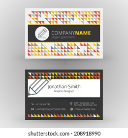 Business card design template vector background 