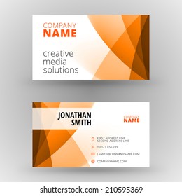Business card design template vector background 