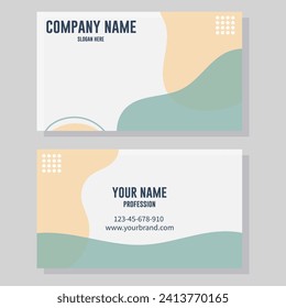 Business card design template. Vector illustration
