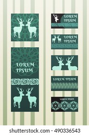 Business card design template. Vector flyer layout, background with elements for magazine, cover, poster design.