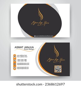 Tarjeta de visita de plantilla de diseño de tarjeta de visita 
