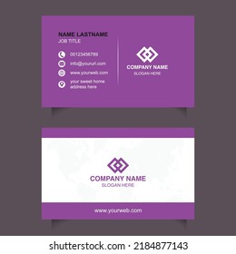 plantilla de diseño de tarjeta de visita, tarjeta de visita simple y limpia