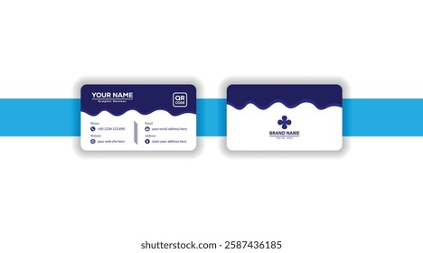 Business card design with templet