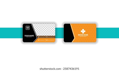 Business card design with templet