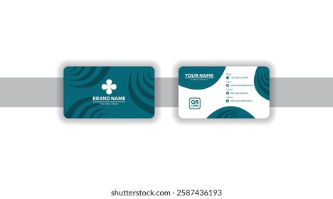 Business card design with templet