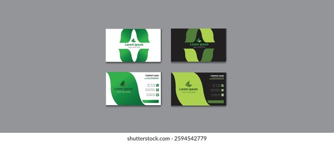 business card design with two colours  variation