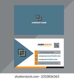 Business card design using illustrator. simple colour and design.
