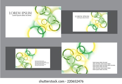 Business card design, vector