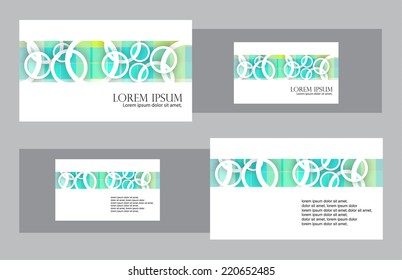 Business card design, vector